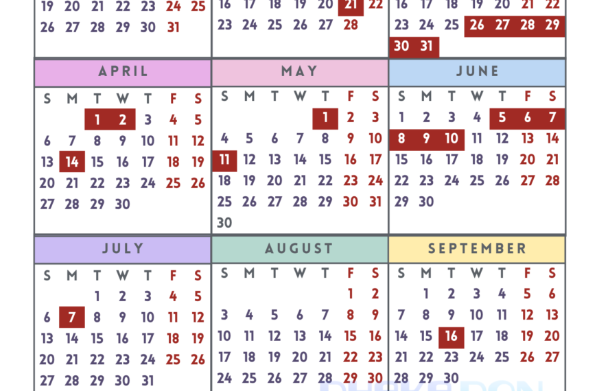 Bangladesh 2025 Govt. Holiday Calendar