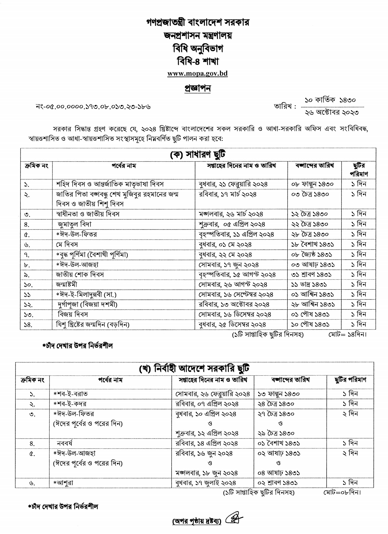Bangladesh Government Holiday Calendar 2024 Tedi Estrellita